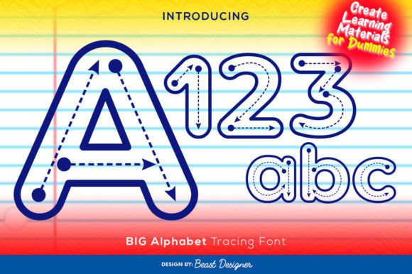 Big Alphabet Tracing Font for Creative Branding Projects