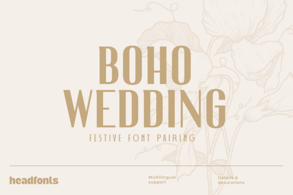 Boho Wedding Duo: A Creative Typeface for Authentic Branding