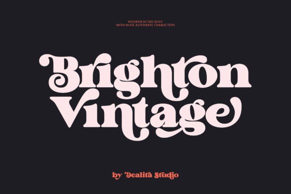 Brighton Vintage: The Retro Display Font for Polished Brand Identity