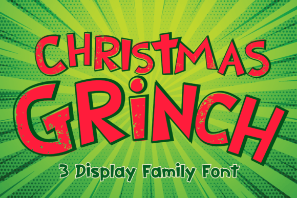 Christmas Grinch: A Playful Display Typeface for Digital Branding