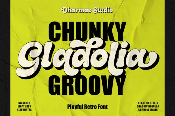 Gladolia: A Chunky Retro Typeface for Bold Branding
