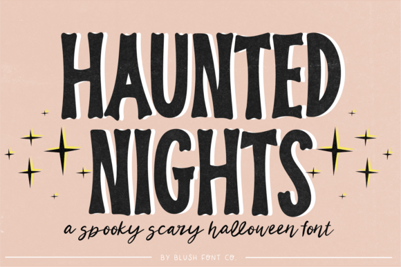 Halloween Design: Haunted Nights Display Font for Editorial Layouts