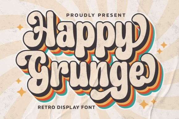 Happy Grunge: The Fun Display Font for Bold Small Business Branding