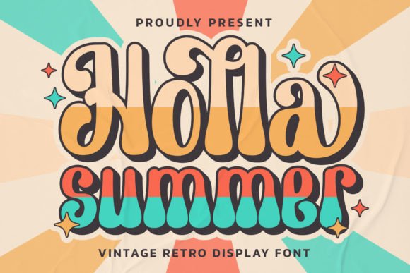 Holla Summer: A Vintage Display Font for Editorial Design
