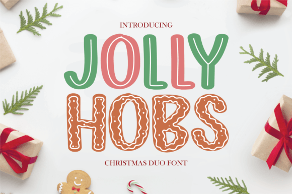 Jolly Hobs Duo: A Festive Display Typeface for Digital Branding