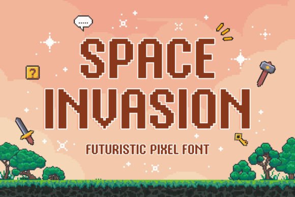 Space Invasion: A Retro Display Font for Modern Editorial Design